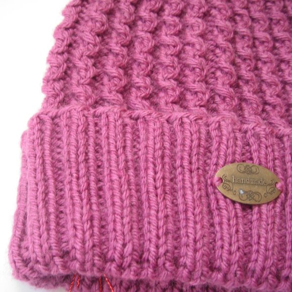 Hand Knitted Hat Toque Adult Size-M-L Acrylic Purple - 029B Hand knit by me - Picture 8 of 8